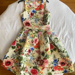 Danny & Nicole Blue and Red Sleeveless A-Line Sundress